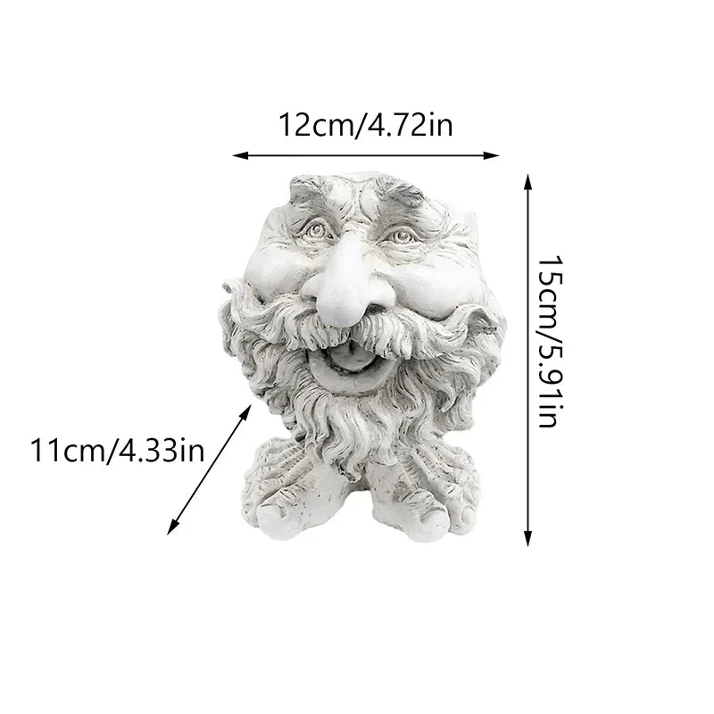 Resin Face Planter with Drainage Hole, Six Characters, view 36