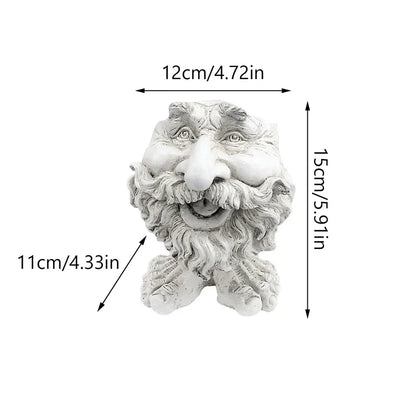 Resin Face Planter with Drainage Hole, Six Characters, view 36