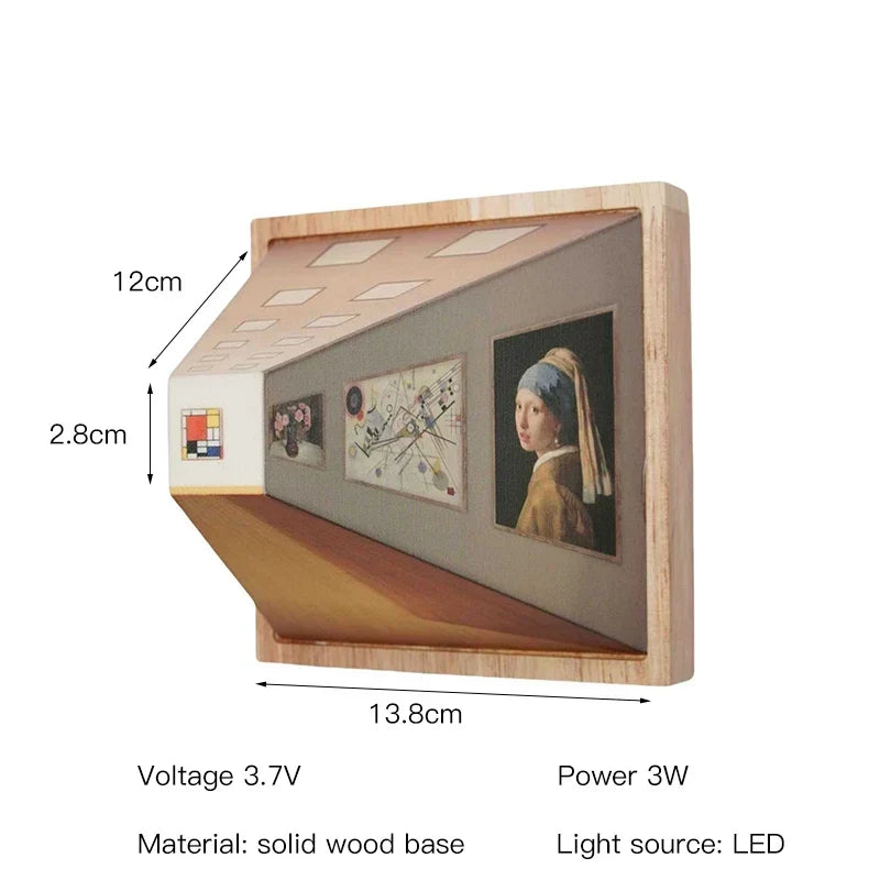 3D Illusion Wall Art Light Panel, Rechargeable, view 8