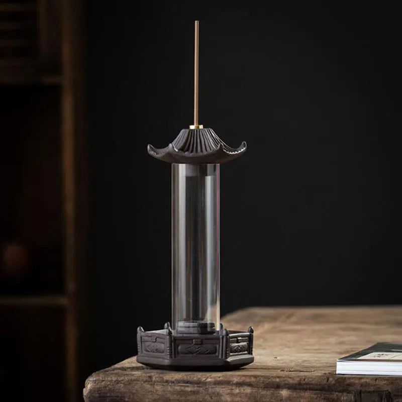 Hexagonal Pavilion Backflow Incense Burner, view 3