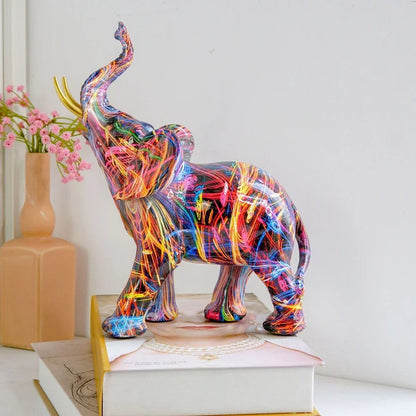 Graffiti Painted Elephant Sculpture, Two Sizes, view 4