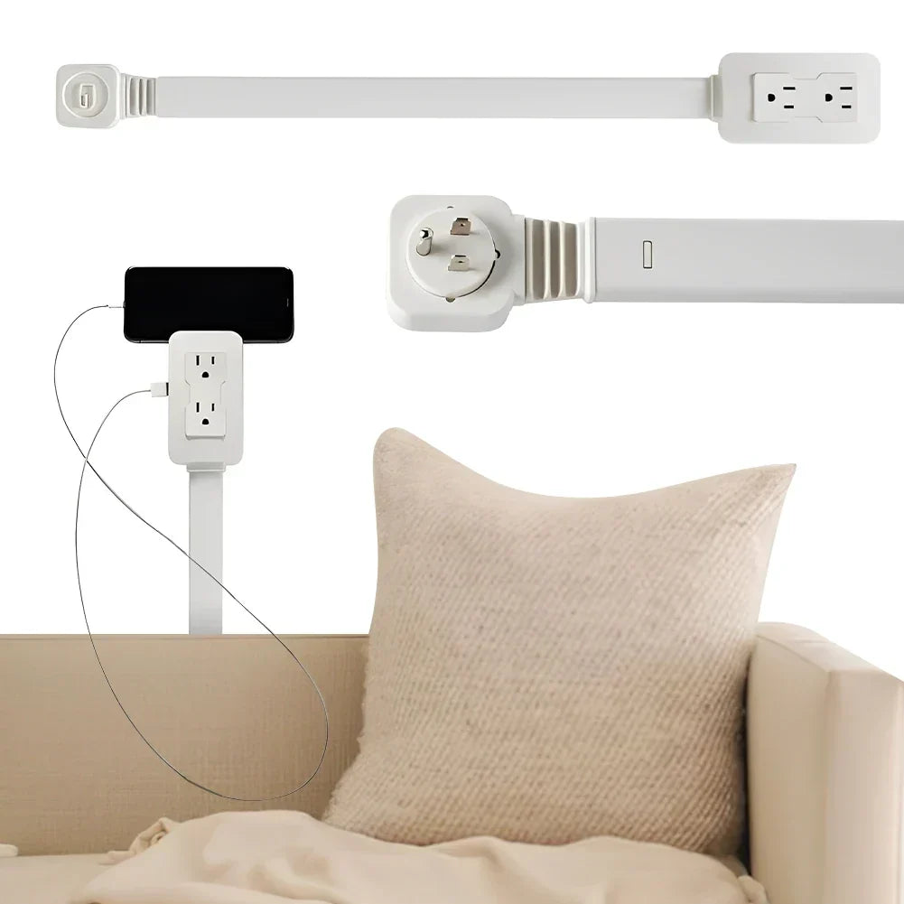 Extendable Wall Outlet Extender with USB-A and USB-C, view 3