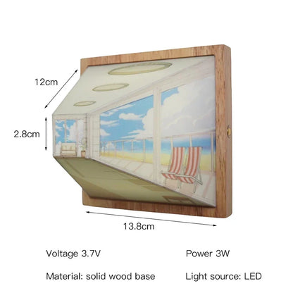 3D Illusion Wall Art Light Panel, Rechargeable, view 7