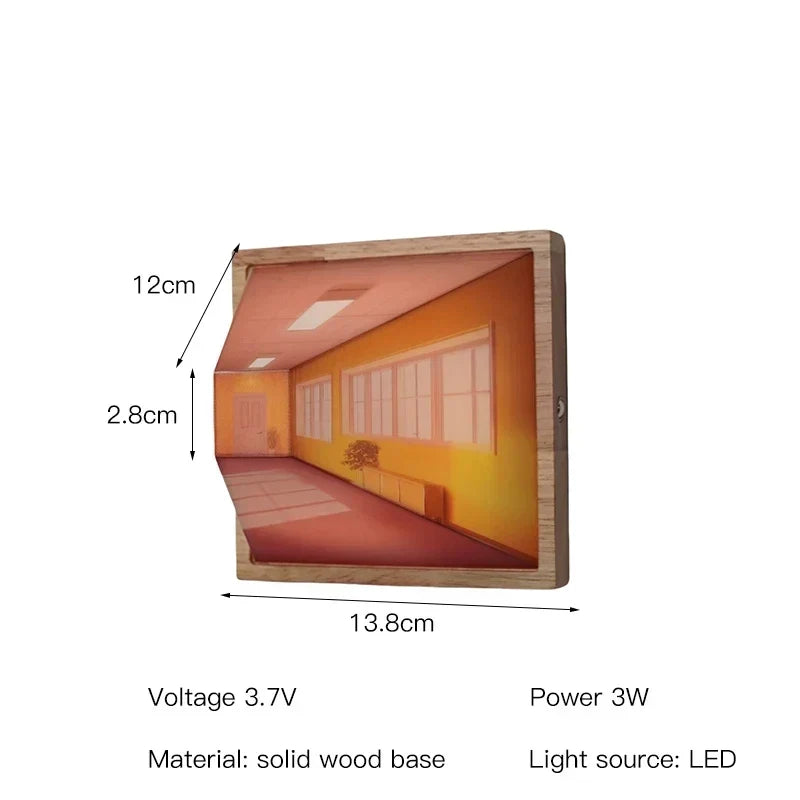 3D Illusion Wall Art Light Panel, Rechargeable, view 9