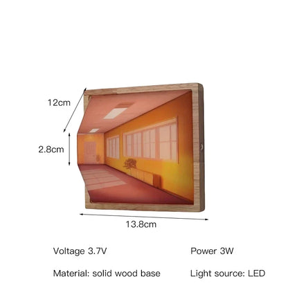 3D Illusion Wall Art Light Panel, Rechargeable, view 9