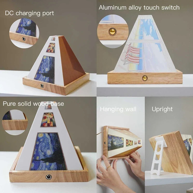 3D Illusion Wall Art Light Panel, Rechargeable, view 6