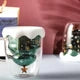 Double Wall Christmas Glass Mug, 10.1 oz (300 ml), view 4