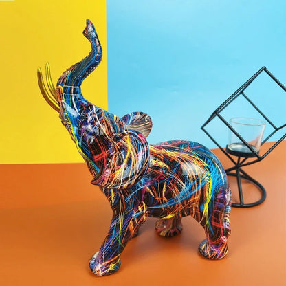 Graffiti Painted Elephant Sculpture, Two Sizes, view 6