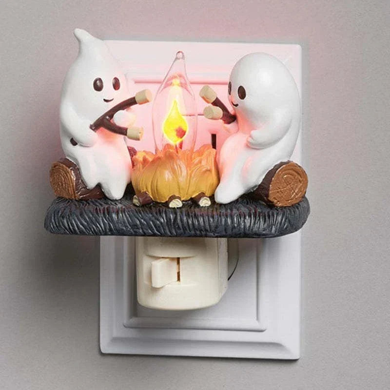 Ghost Campfire Plug In Night Light with Flame Bulb, view 6