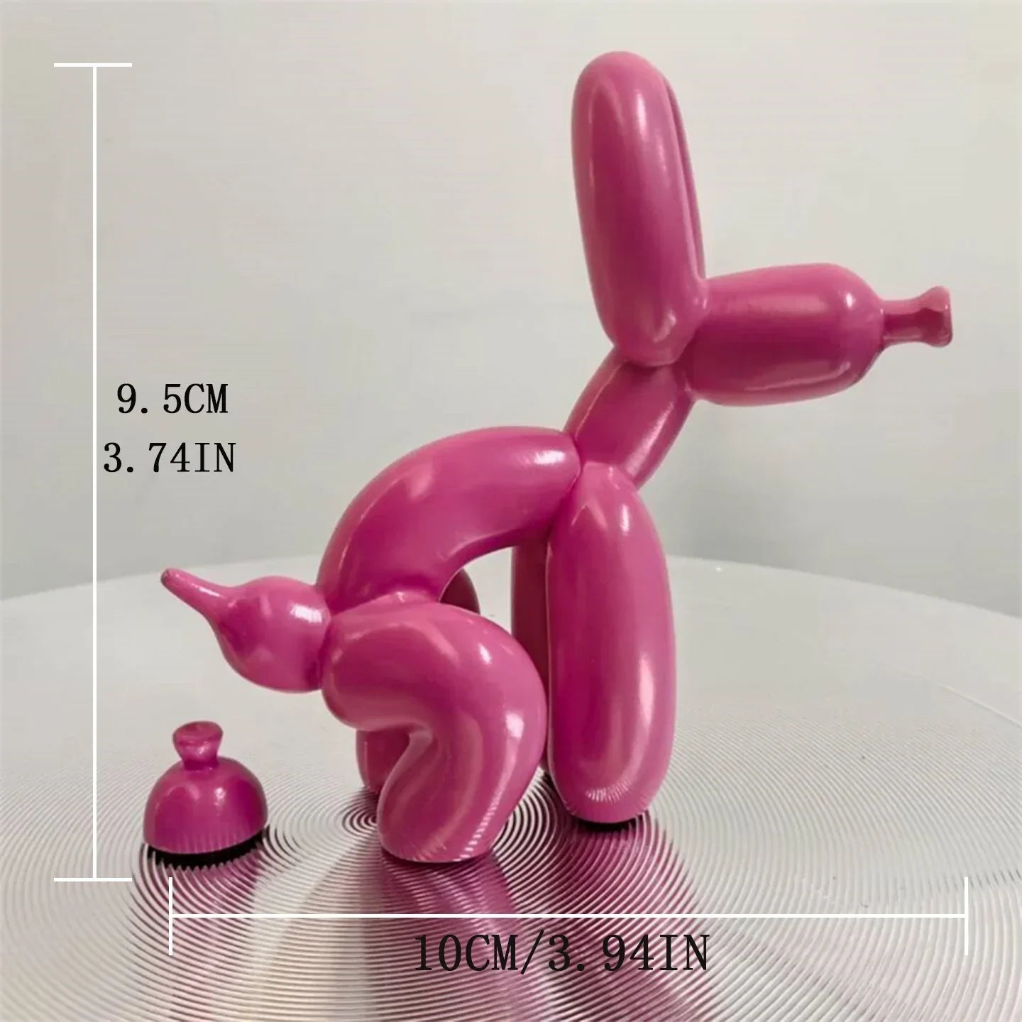 Squatting Balloon Dog Resin Figurine, Eight Colors, view 7