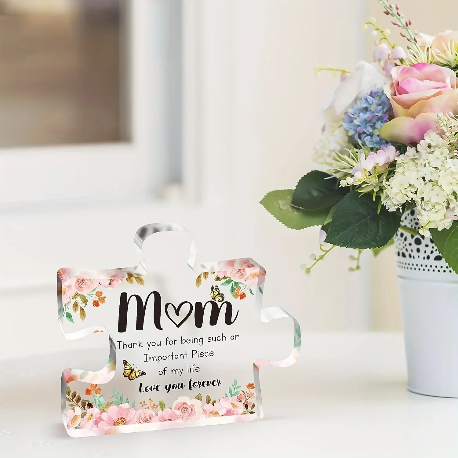 Acrylic Puzzle Piece Keepsake Gift for Mom, view 5