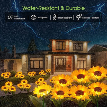 Solar Sunflower Garden Stake Lights, Set of 2, view 6