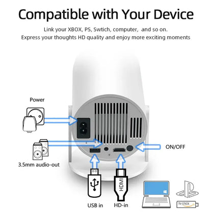 Portable HD Projector with Built In Streaming Apps, view 4