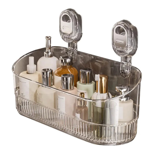 Suction Mounted Bathroom Shelf, No Drilling