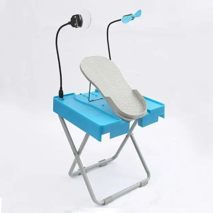 Adjustable Folding Pedicure Footrest with Fan, view 9