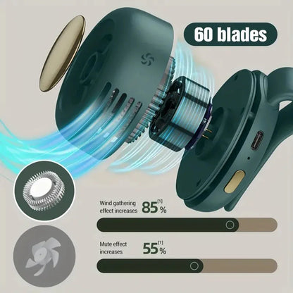 Bladeless Clip On Portable Fan, Three Speeds, view 7