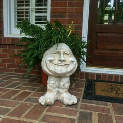 Resin Face Planter with Drainage Hole, Six Characters, view 18