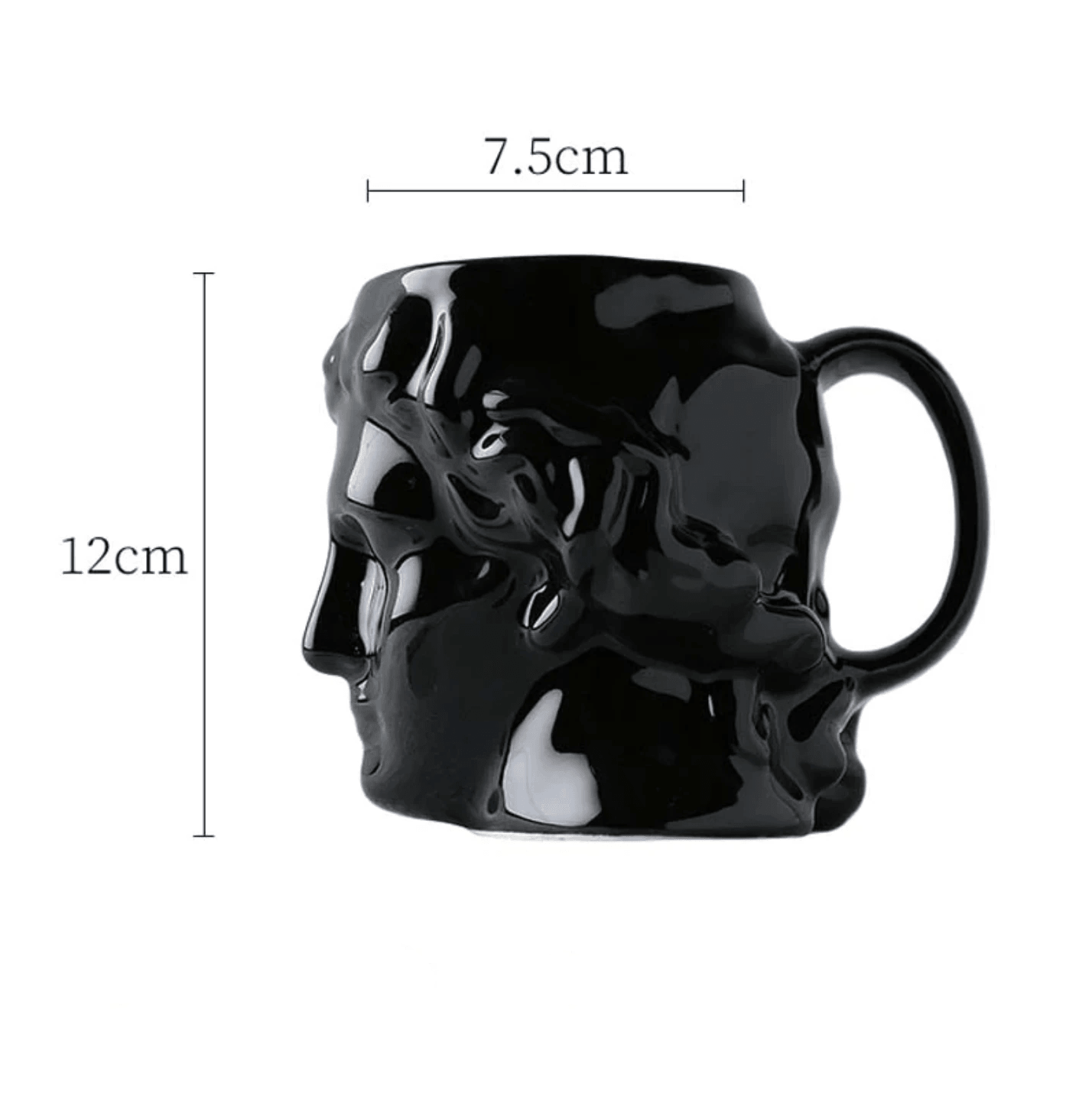 Sculpted David Head Ceramic Mug, 19 oz, view 9