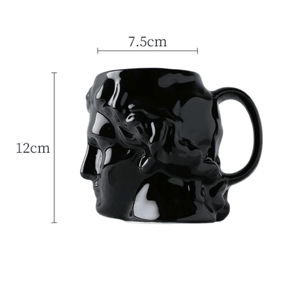 Sculpted David Head Ceramic Mug, 19 oz, view 9