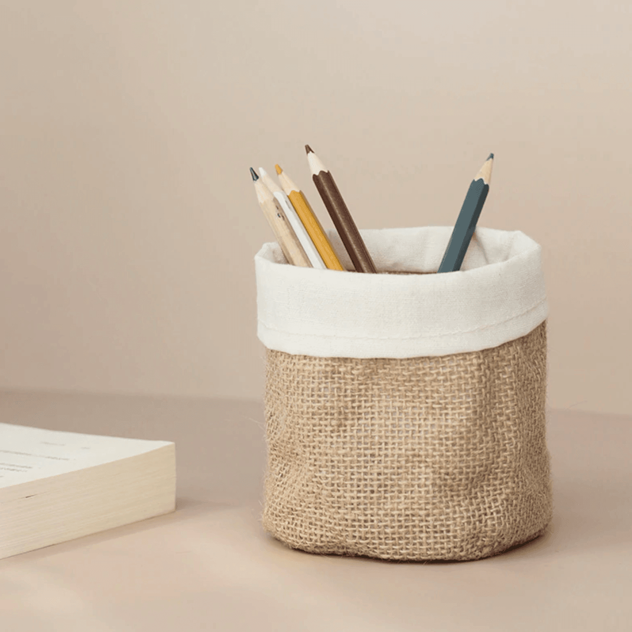 Coated Fabric Planter Basket with Fold Down Rim, view 17