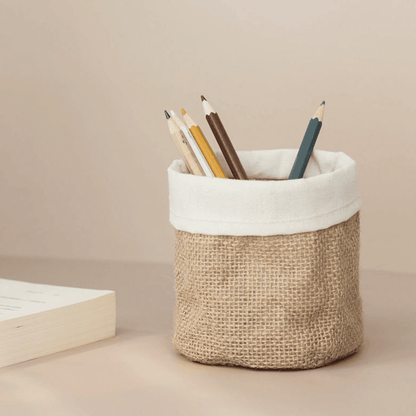 Coated Fabric Planter Basket with Fold Down Rim, view 17