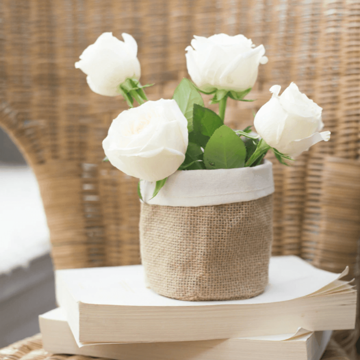 Coated Fabric Planter Basket with Fold Down Rim, view 9