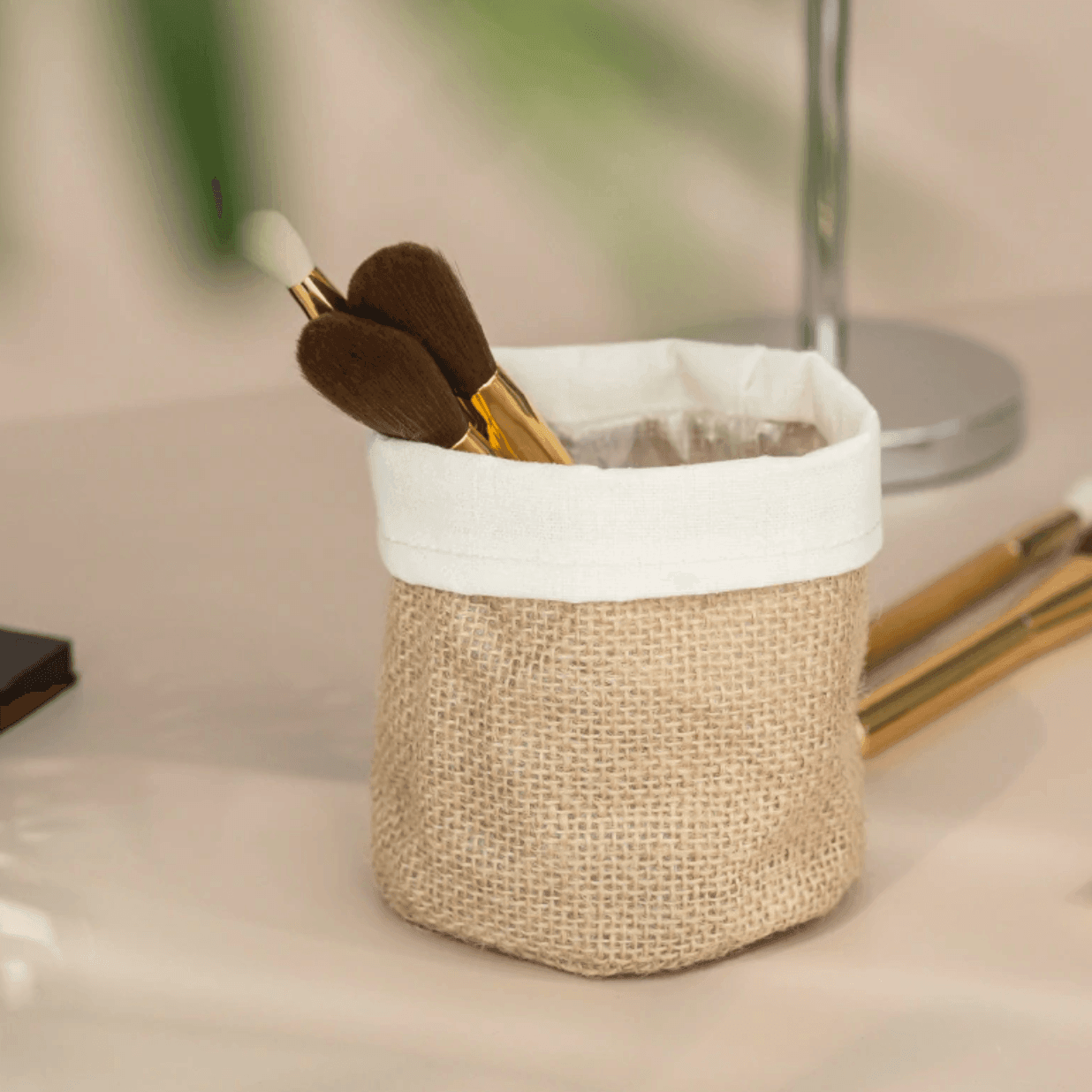 Coated Fabric Planter Basket with Fold Down Rim, view 18