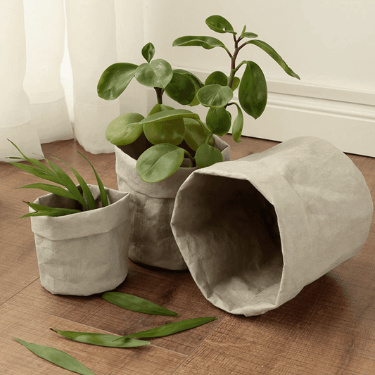 Coated Fabric Planter Basket with Fold Down Rim, view 2