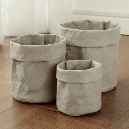 Coated Fabric Planter Basket with Fold Down Rim, view 8