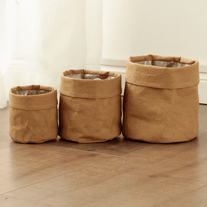 Coated Fabric Planter Basket with Fold Down Rim, view 11