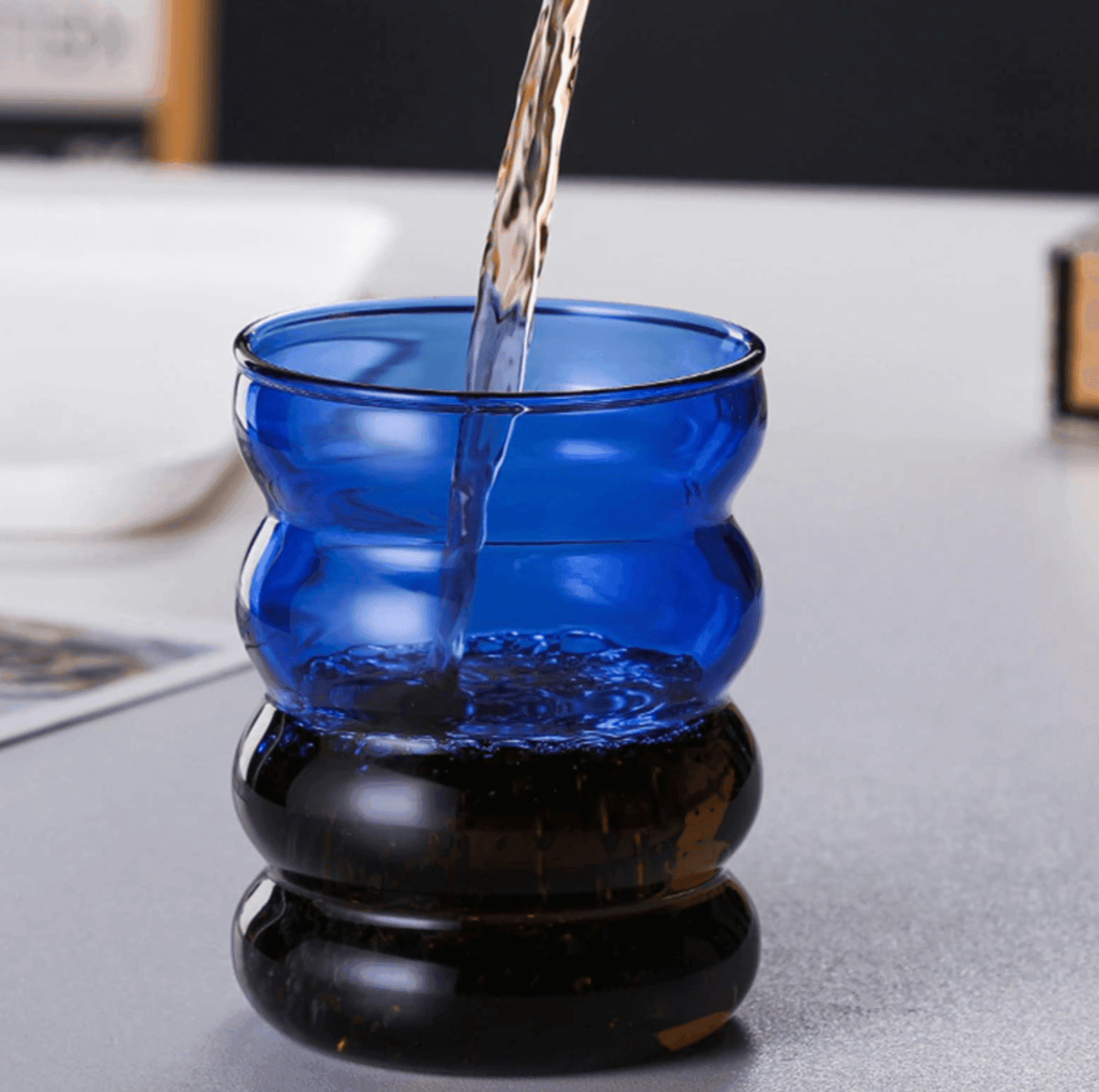 Hand Blown Bubble Glass Cups, 10 oz, view 9