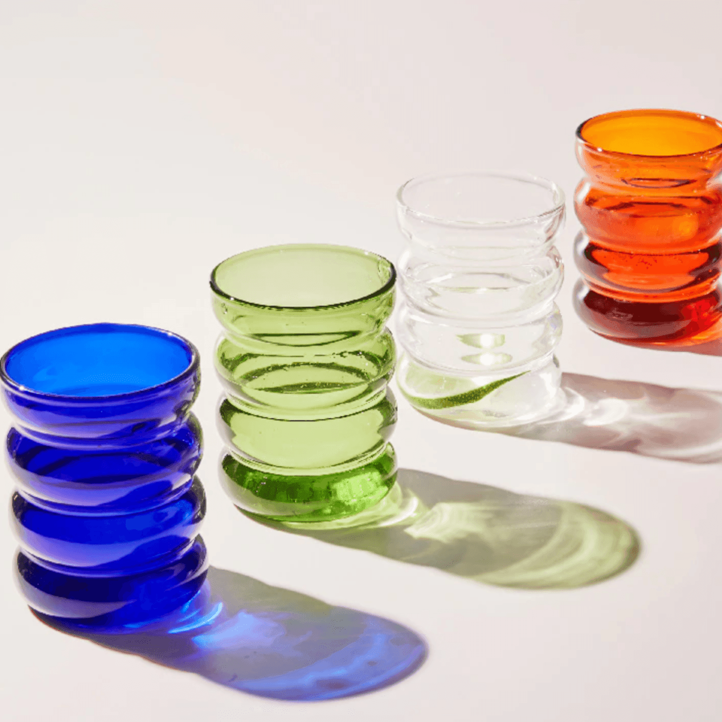 Hand Blown Bubble Glass Cups, 10 oz, view 5