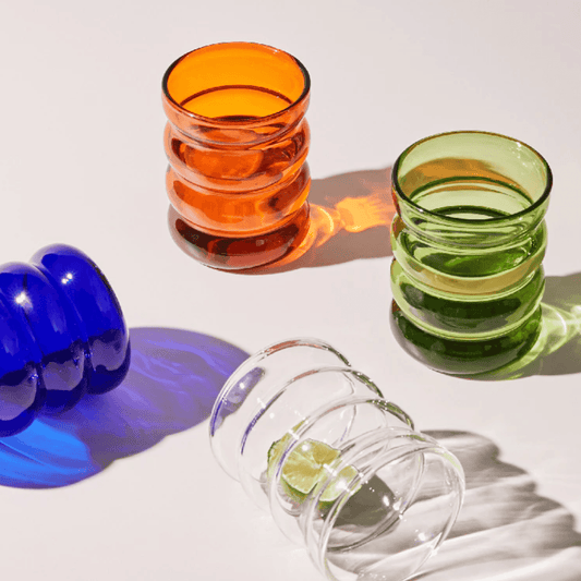 Hand Blown Bubble Glass Cups, 10 oz, view 2