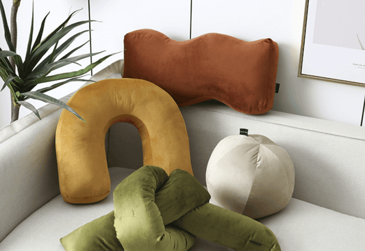 Velvet Retro Shape Cushions: U, Wave and Knot Strip, view 2