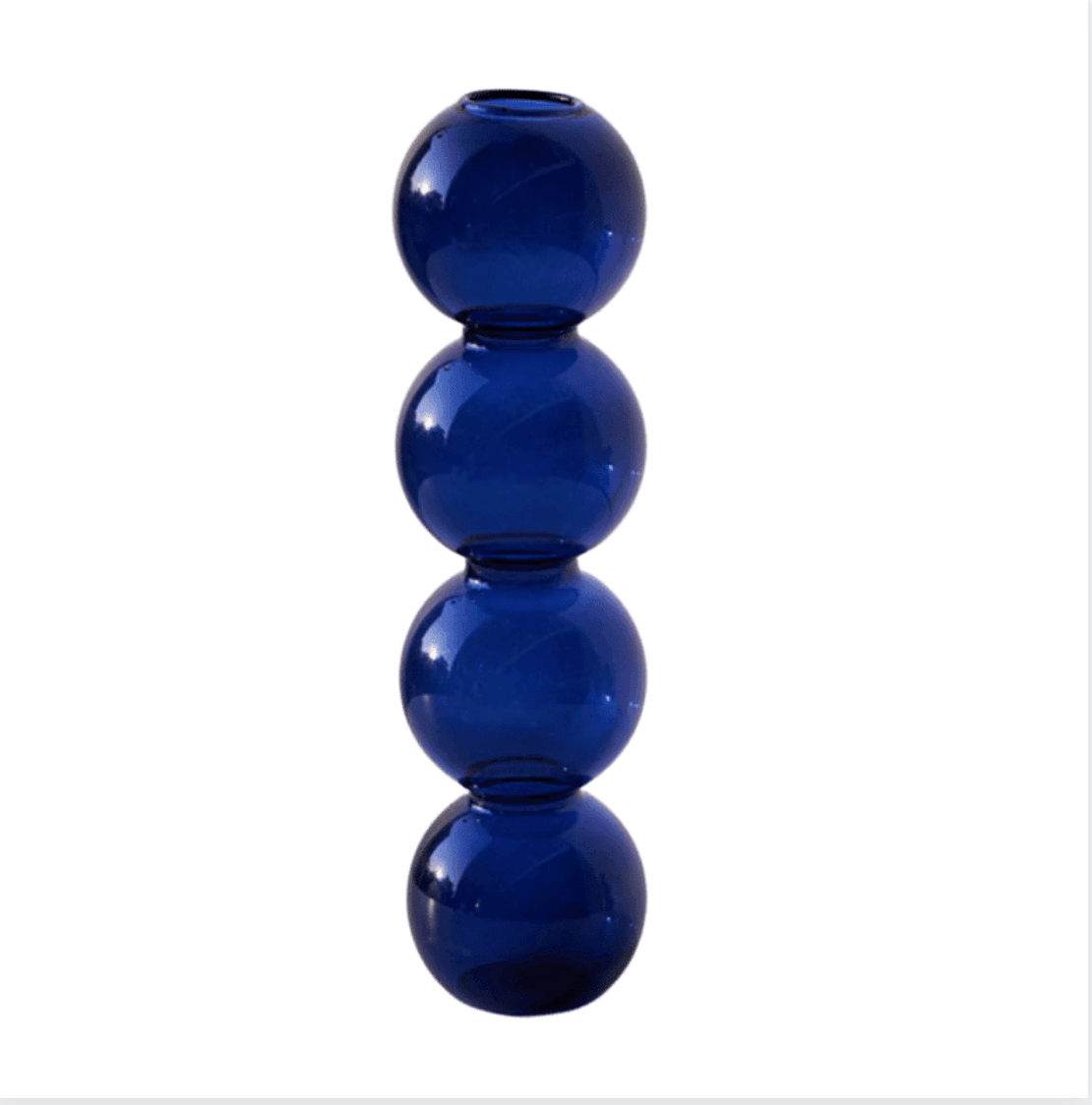 Stacked Bubble Glass Bud Vase, Three or Four Bubbles, view 9