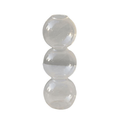 Stacked Bubble Glass Bud Vase, Three or Four Bubbles, view 15
