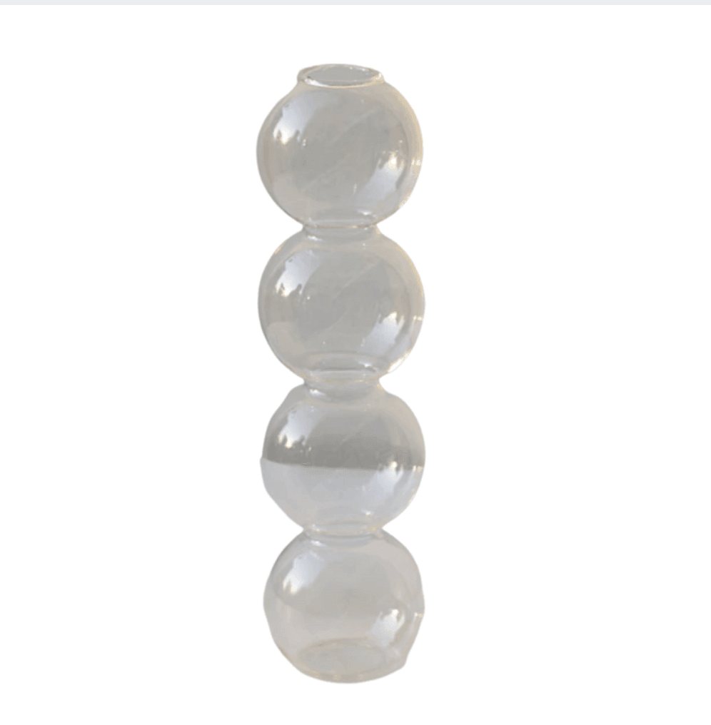 Stacked Bubble Glass Bud Vase, Three or Four Bubbles, view 14