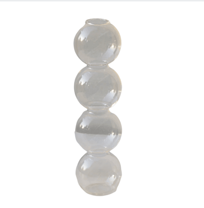 Stacked Bubble Glass Bud Vase, Three or Four Bubbles, view 14