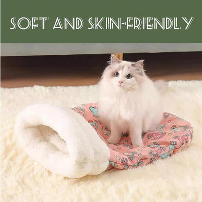 Plush Cat Sleeping Pouch Bed for Small Pets, view 2