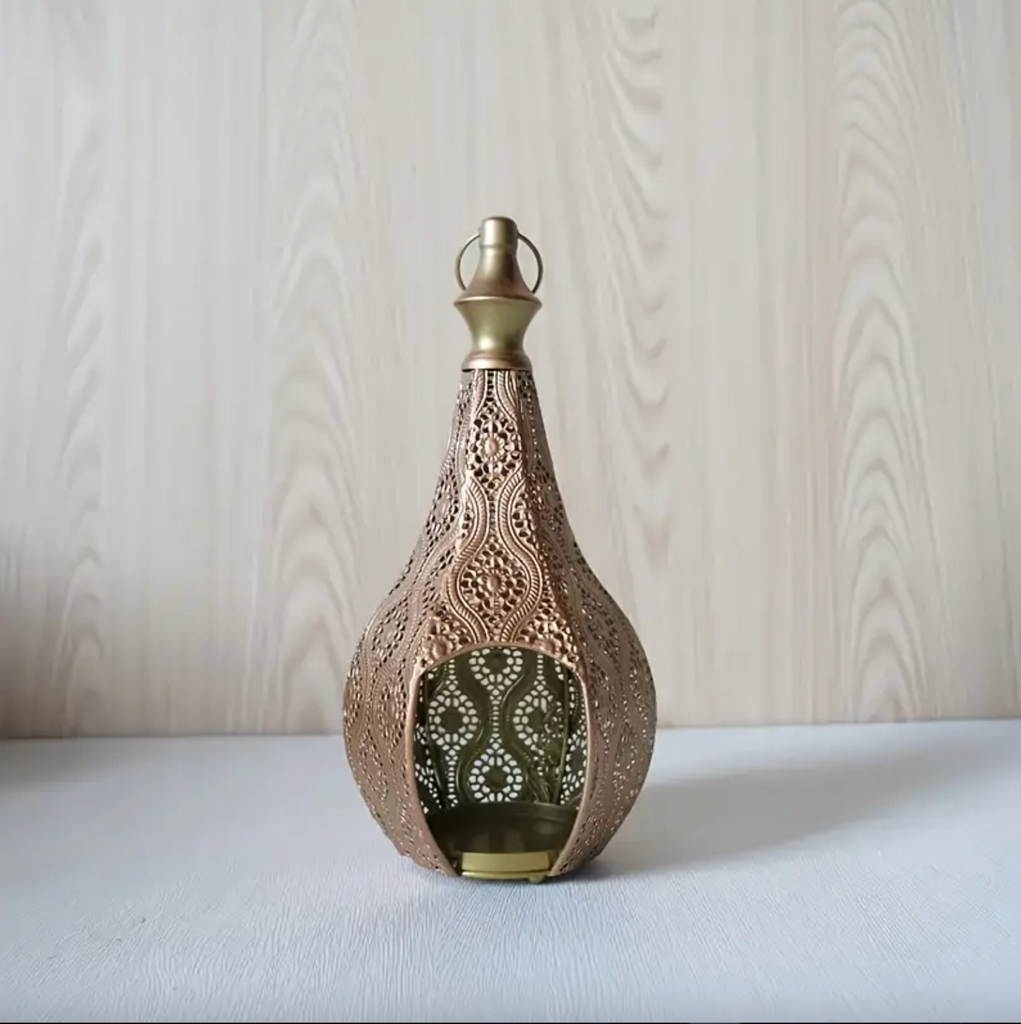 Moroccan Style Cut Metal Candle Lantern, view 6