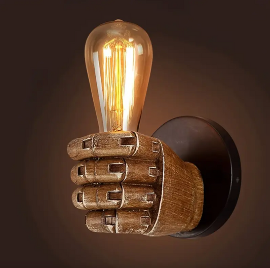 Industrial Fist Wall Lamp, Left or Right Hand