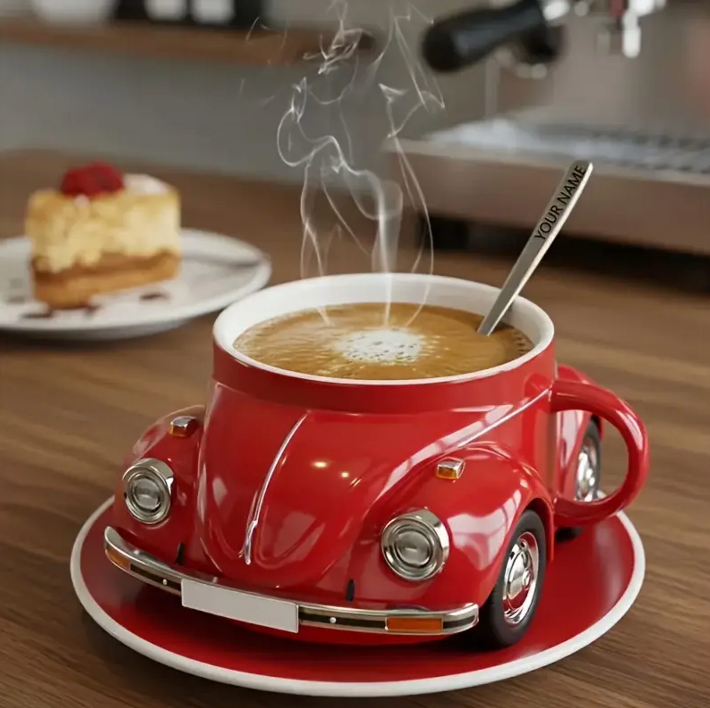 Retro Car Shaped Ceramic Coffee Mug, 11 oz