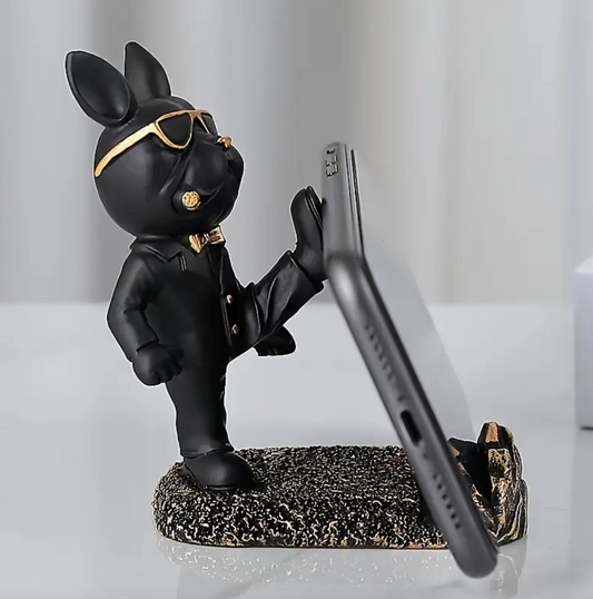 Bulldog Resin Phone Holder for a Desk