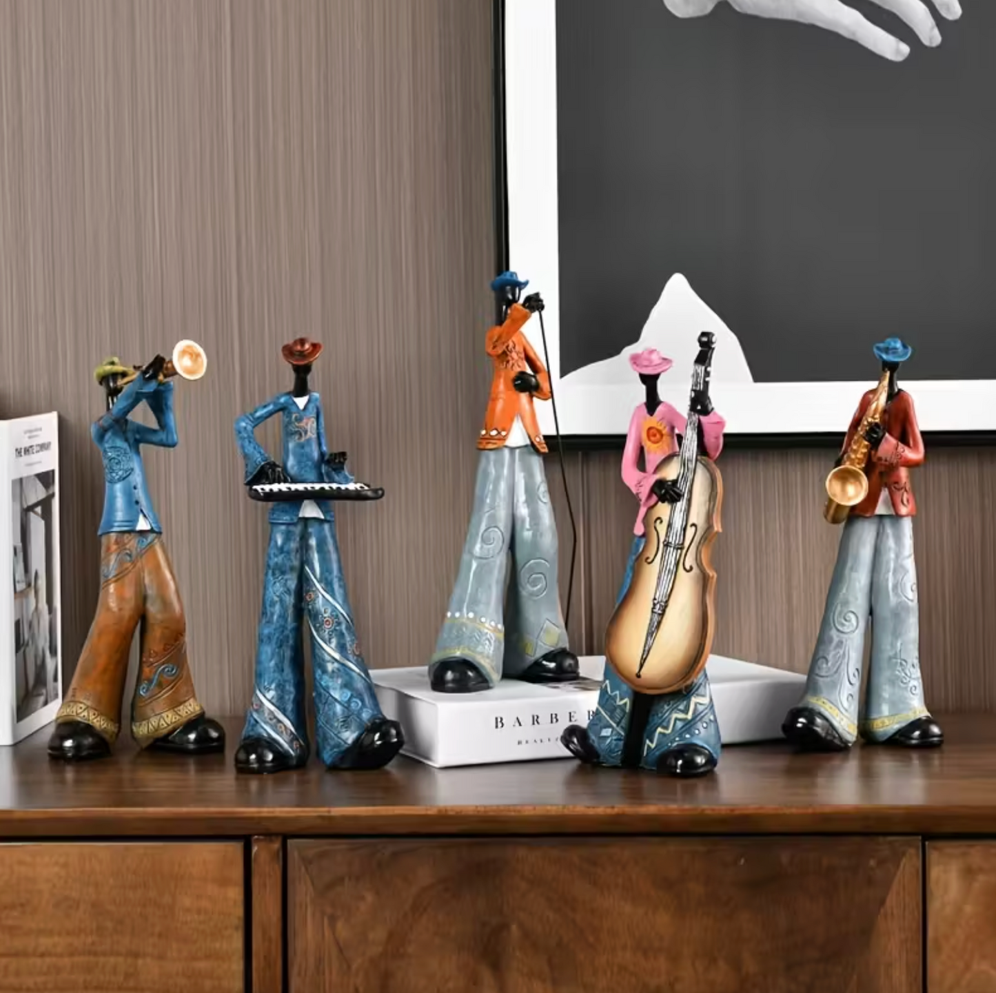 Jazz Musician Figurines in Hand Painted Resin, view 4