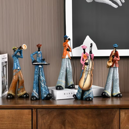 Jazz Musician Figurines in Hand Painted Resin, view 4