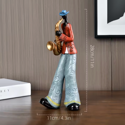Jazz Musician Figurines in Hand Painted Resin, view 2