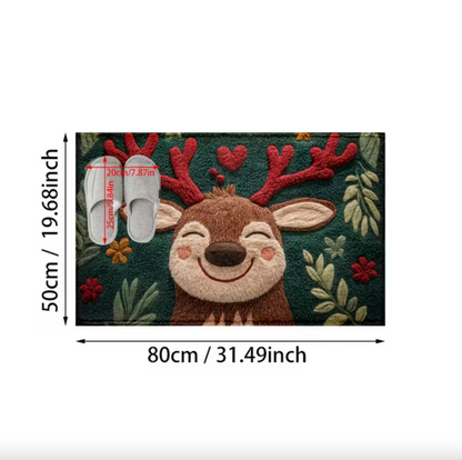 Reindeer Christmas Mat in Plush Microfiber, view 9
