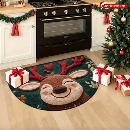Reindeer Christmas Mat in Plush Microfiber, view 4