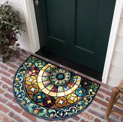 Stained Glass Print Half Round Doormat, 2 Sizes, view 6