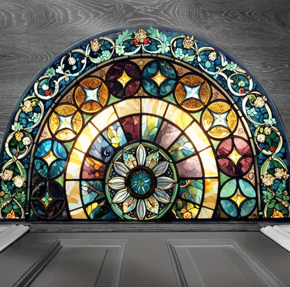 Stained Glass Print Half Round Doormat, 2 Sizes, view 8